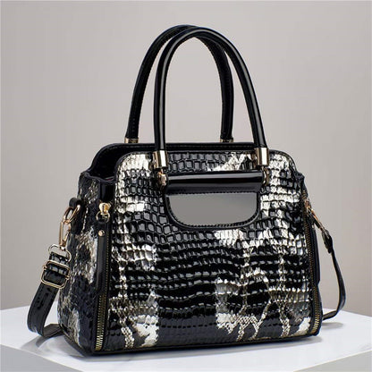 Women's bag 2026 new style trendy fashion large capacity crocodile embossed handbag shoulder bag crossbody bag