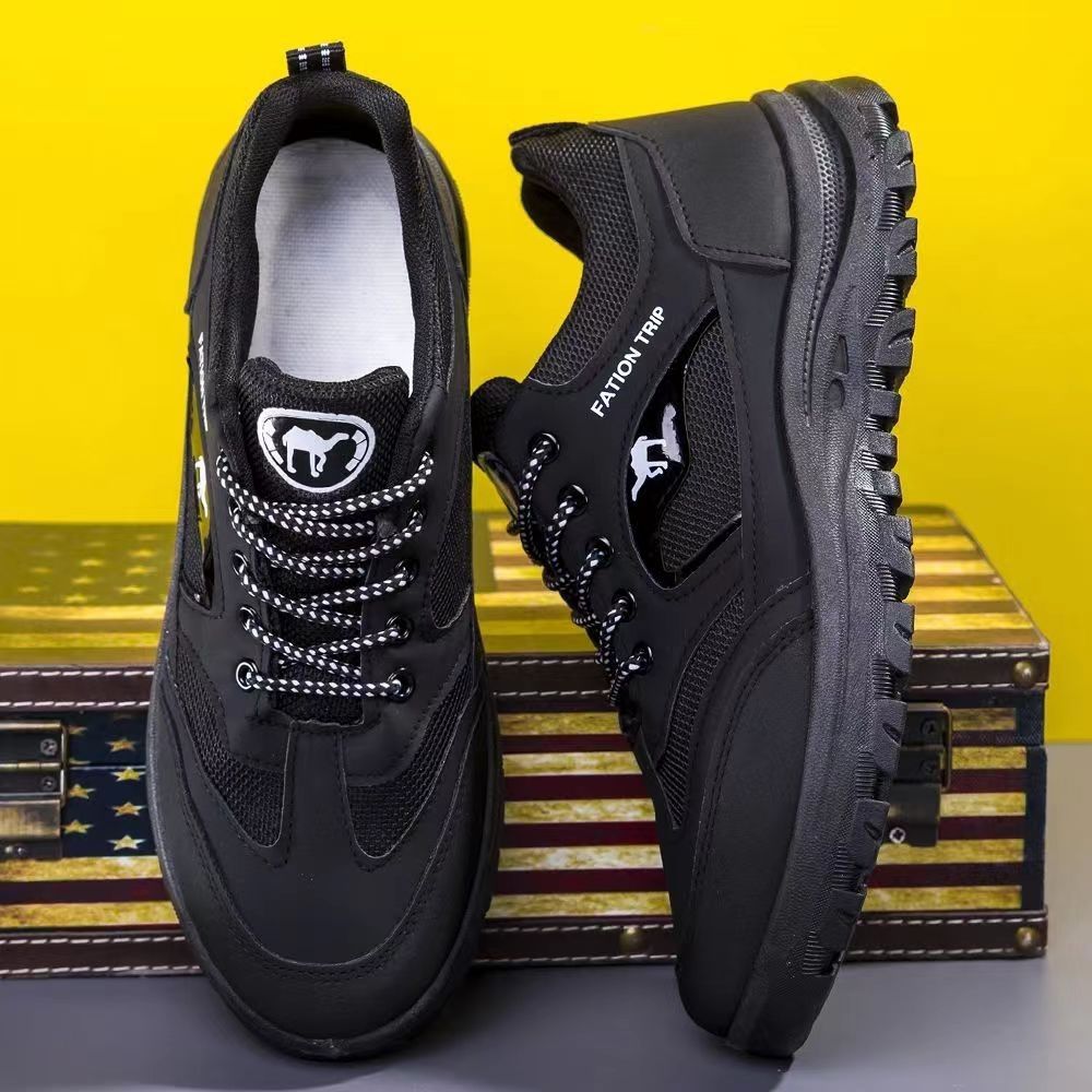 Men's outdoor hiking shoes - trendy dad sneakers, soft sole, anti-slip, wear-resistant trekking shoes - cross-border wholesale