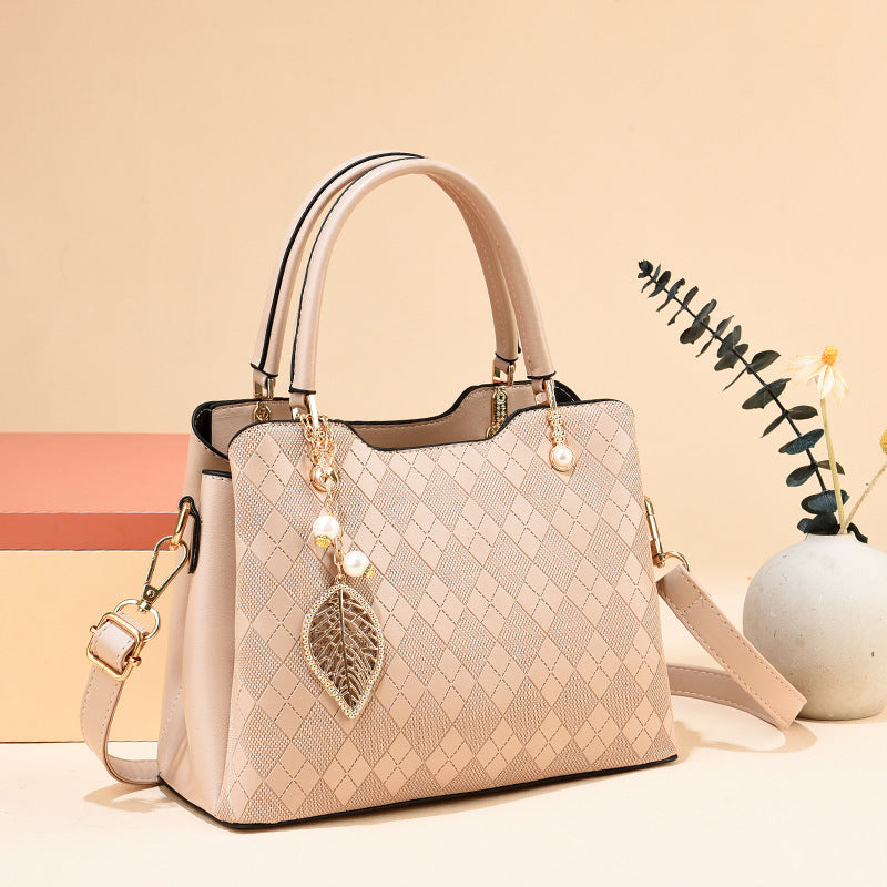 Women's bag 2024 winter new korean style sweet fashion crossbody shoulder bag large capacity diamond quilted embossed tote