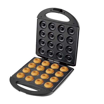 Large 16-hole donut machine breakfast cake machine round cake machine double door heating electric baking pan donutmachine
