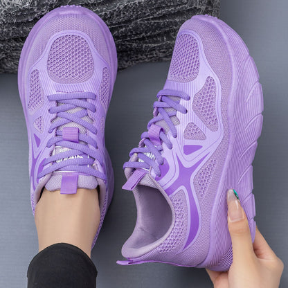 Jinshiyuan |   Women's spring breathable sneakers - thick sole, height increasing, comfortable, versatile casual shoes