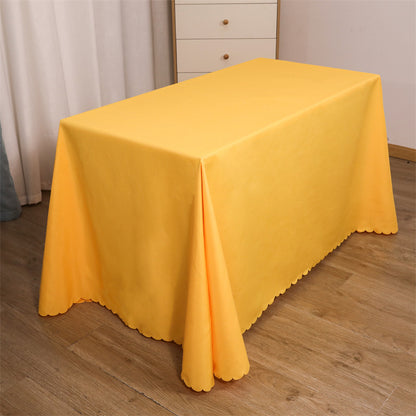 Tablecloth wedding event stall meeting engagement tablecloth red long table wholesale rectangular white polyester tablecloth