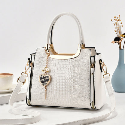 Handbag 2025 winter new trendy fashion crocodile pattern simple elegant stylish shoulder bag crossbody bag tote bag