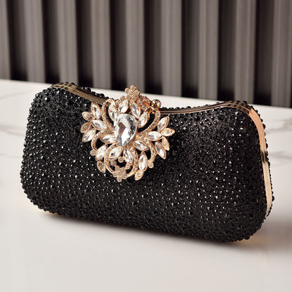 2026 new luxury rhinestone evening clutch - european & american style party dress handbag - elegant cheongsam women's banquet bag
