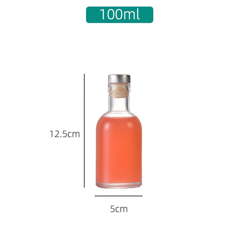 Wholesale vodka bottle yellow wine foreign wine bottle transparent self-brewing fruit wine bottle white wine bottle empty bottle frosted empty wine bottle