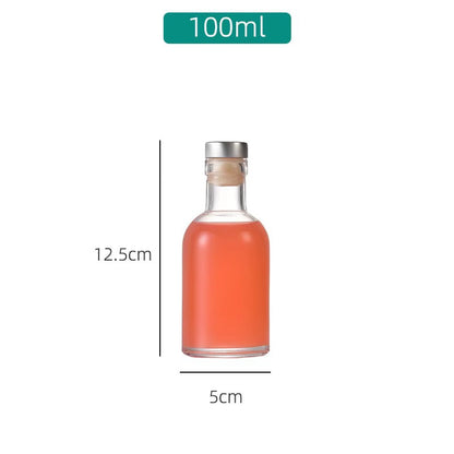 Wholesale vodka bottle yellow wine foreign wine bottle transparent self-brewing fruit wine bottle white wine bottle empty bottle frosted empty wine bottle