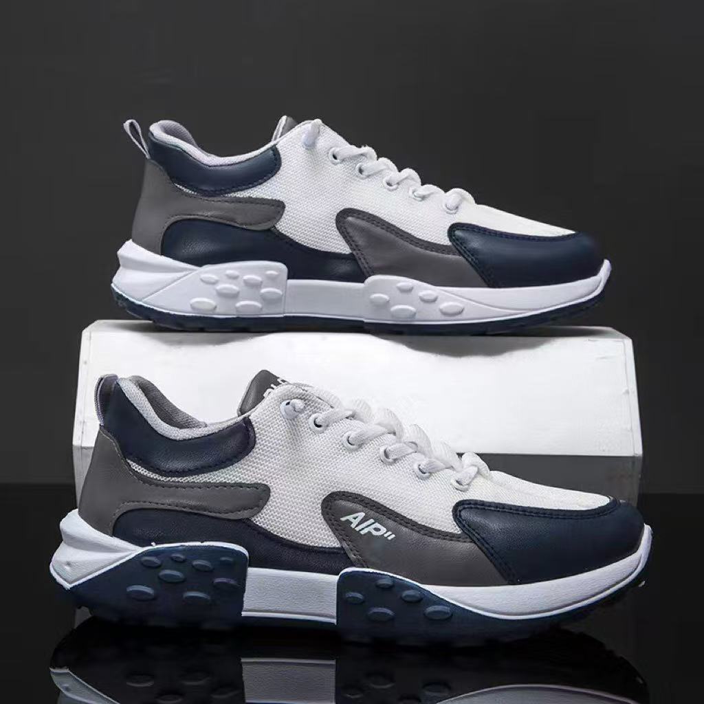 Cross-border men's shoes 2026 new Korean style low-top running shoes trendy non-slip thick-soled dad shoes breathable sports shoes