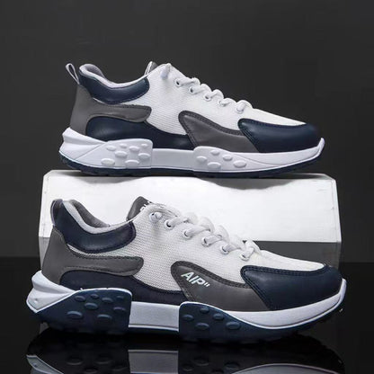 Cross-border men's shoes 2026 new Korean style low-top running shoes trendy non-slip thick-soled dad shoes breathable sports shoes