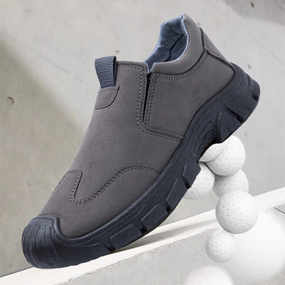 Men's spring and autumn slip-on work shoes, thick-soled, wear-resistant, walking shoes, low-top, non-slip outdoor work shoes, men's cross-border