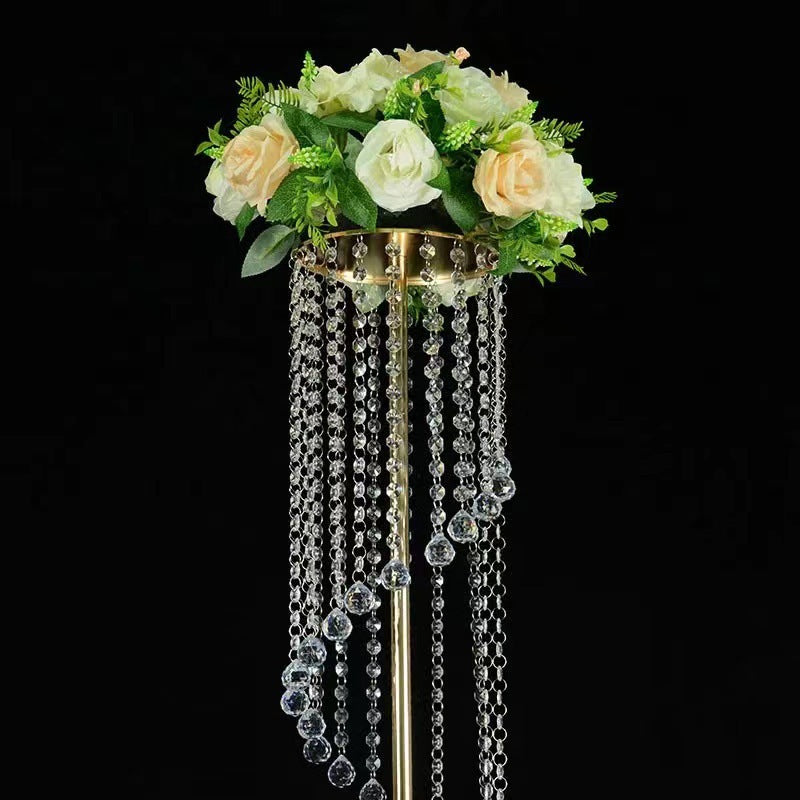 New s-shaped crystal acrylic beaded archway, rotating aisle marker, wholesale wedding props, ferris wheel aisle marker