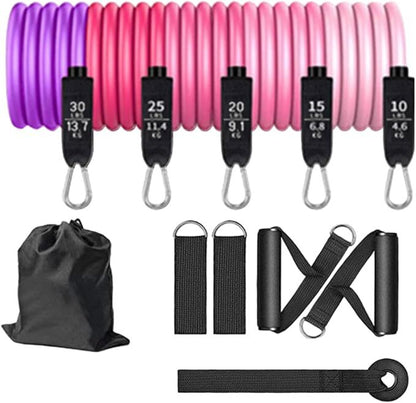 Cross-border 11-piece resistance band set - tpe resistance bands for chest muscle strength training, indoor/outdoor fitness, factory direct