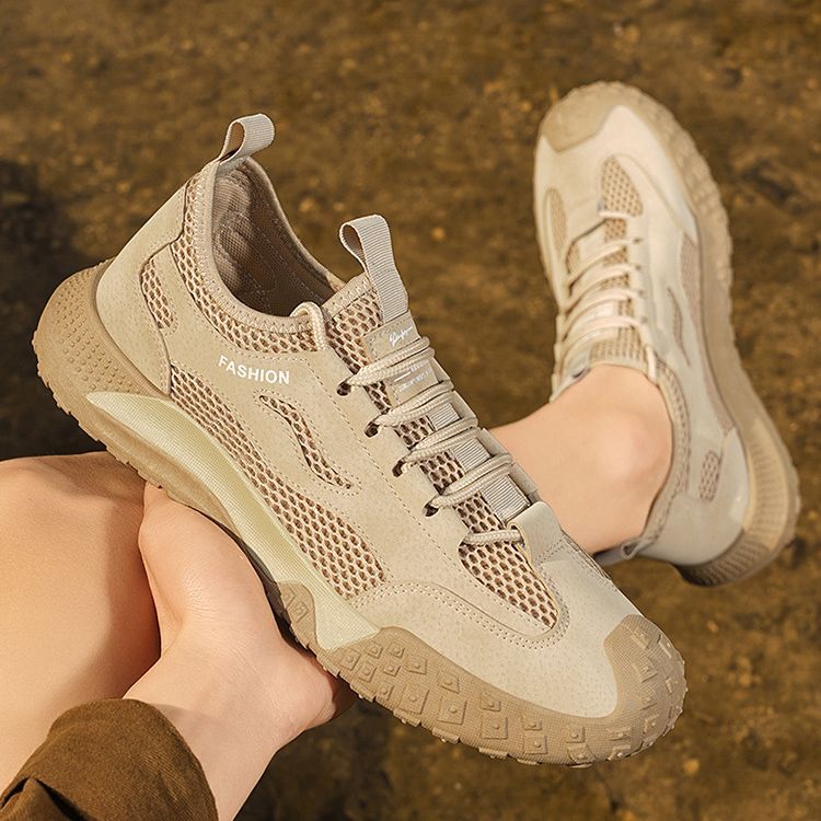 Mesh men's shoes new arrival outdoor non-slipabrasion resistant workwear shoes breathable lightweight casual shoes soft sole sports shoes wholesale