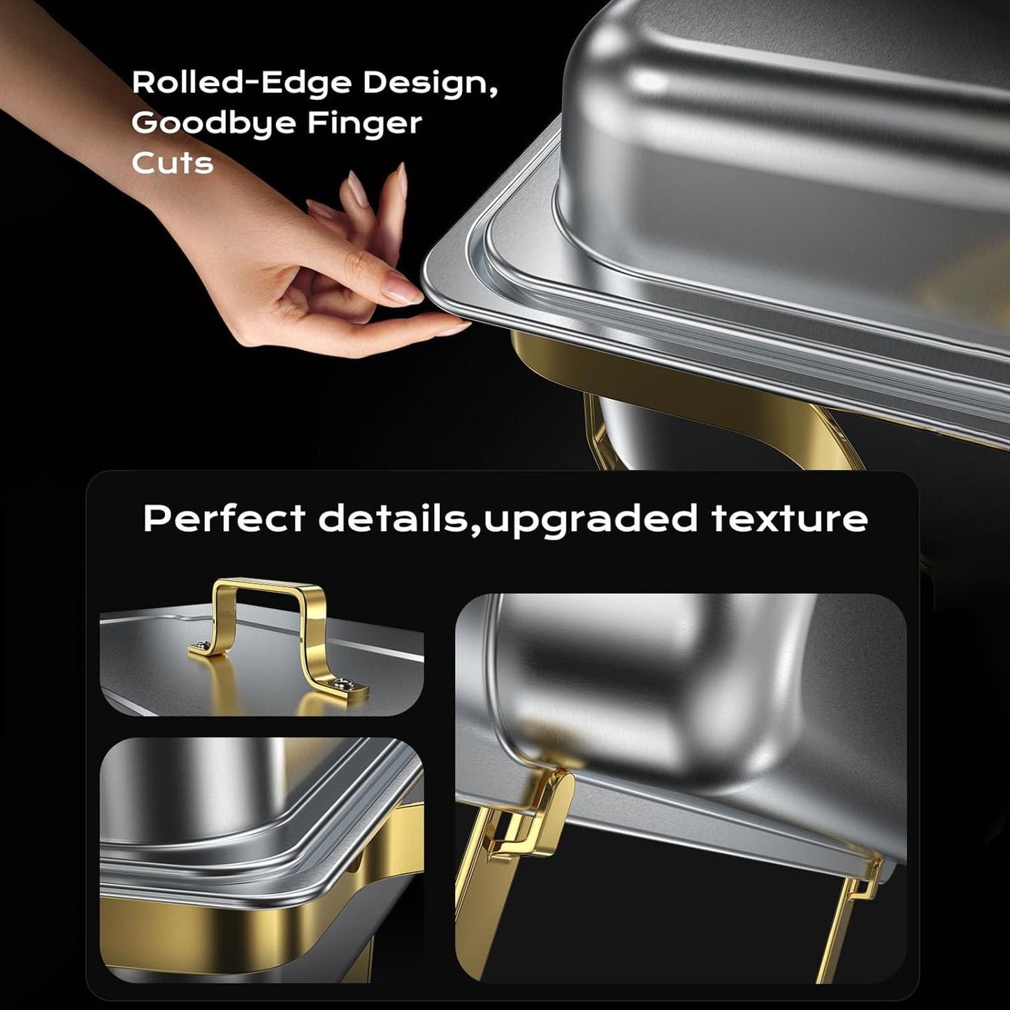 Cross-border stainless steel buffet stove commercial buffet hotel restaurant heating compartment container alcohol heat preservation stove