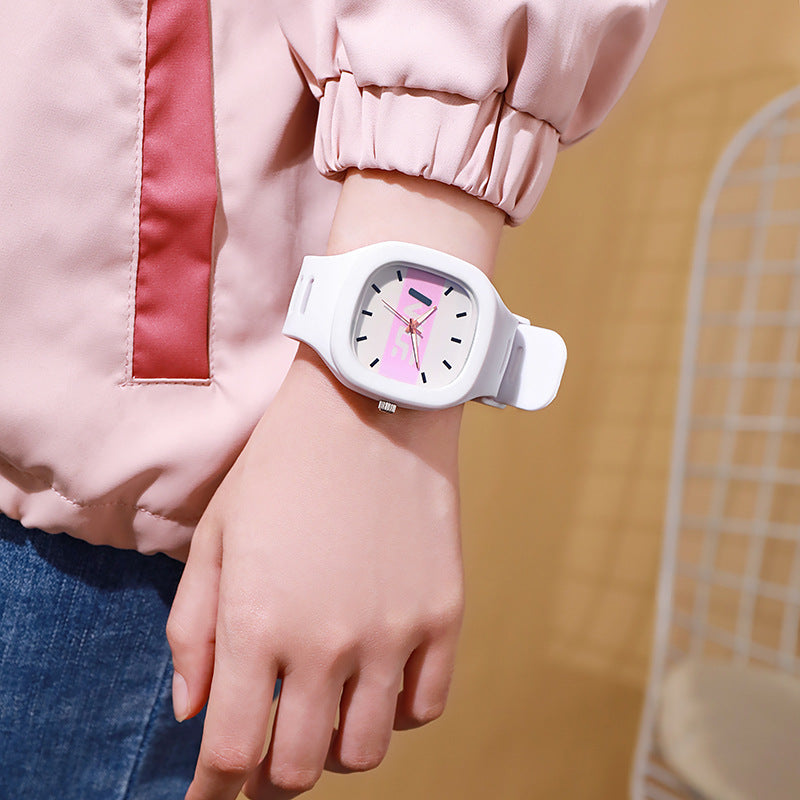 2022 new women's watch - trendy, instagrammable, versatile, perfect for students (middle & high school), men's niche square digital watch