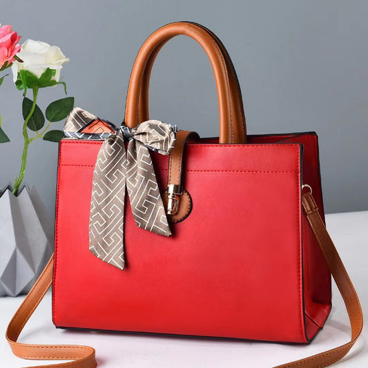 2026 new fashion silk scarf handbag large capacity shoulder bag ladies bag high-end texture crossbody bag - dropshipping available