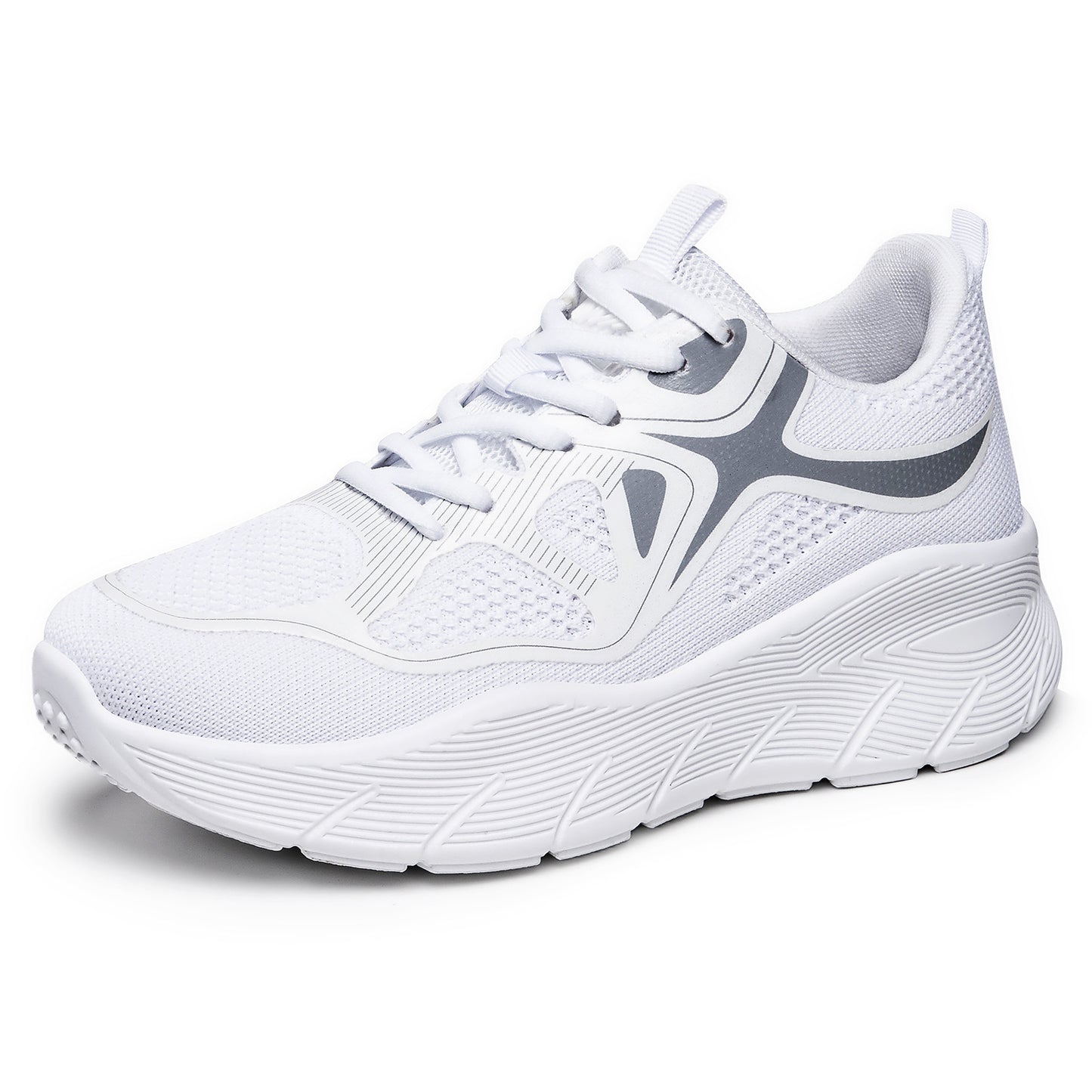 Women's spring breathable sneakers - thick-soled, height-boosting, comfortable, versatile casual shoes - stylish low-cut flats