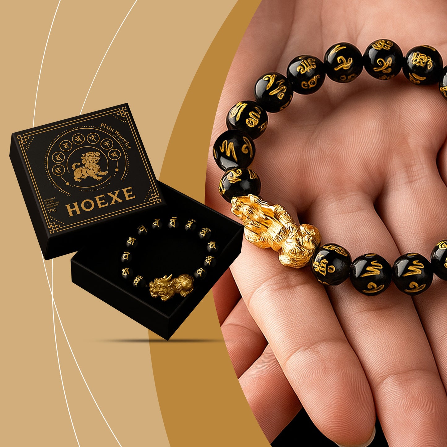 HOEXE Pixiu bracelet, simple fashion trend with daily comfortable wear decorative hand portable bracelet