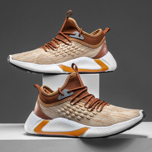 Customized flyknit yeezy sneakers 2024 new low-top lace-up athletic running shoes cross-border trade fashion men's shoes