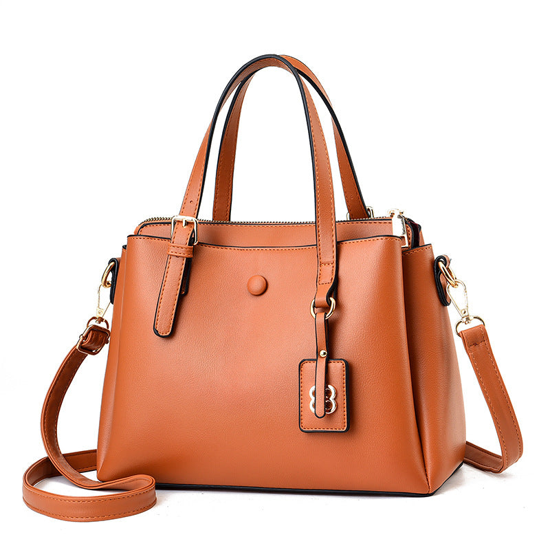 Women's bag 2026 winter new arrival: minimalist solid color, large capacity, premium feel, handbag/crossbody bag - dropshipping available