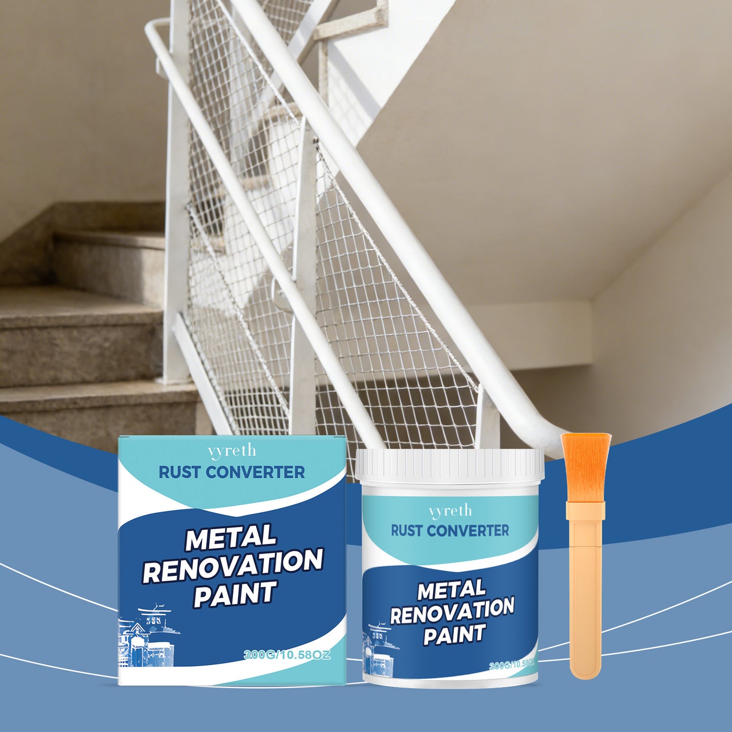 Vyreth white rust converter, metal steel rust refurbishment brightening polishing multi-purpose cleaning care
