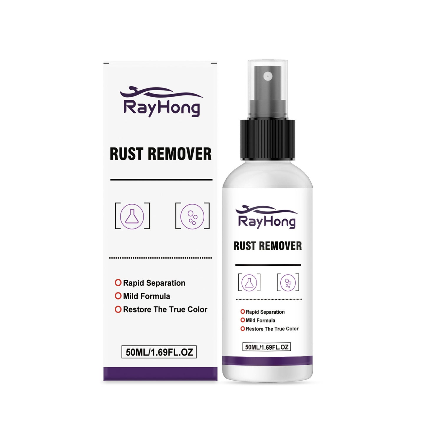 RAYHONG car wheel hub rust remover, car wheel hub cleaning and rejuvenation cleaning surface iron powder rust stains supplies