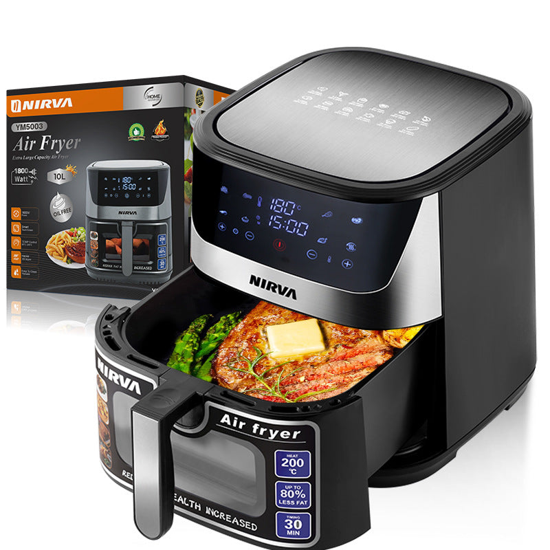 Cross-border exclusive european standard household appliances new large capacity french fries machine multifunctional electric fryer 10l air fryer