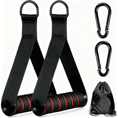 Resistance band handle - dual color grip, pull rope handle, back resistance band accessory, fitness equipment accessory