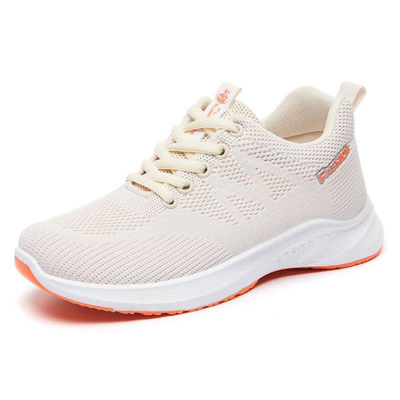 Jinshiyuan |   Women's spring collection: breathable mesh sneakers - soft sole, comfortable running shoes, stylish casual shoes.