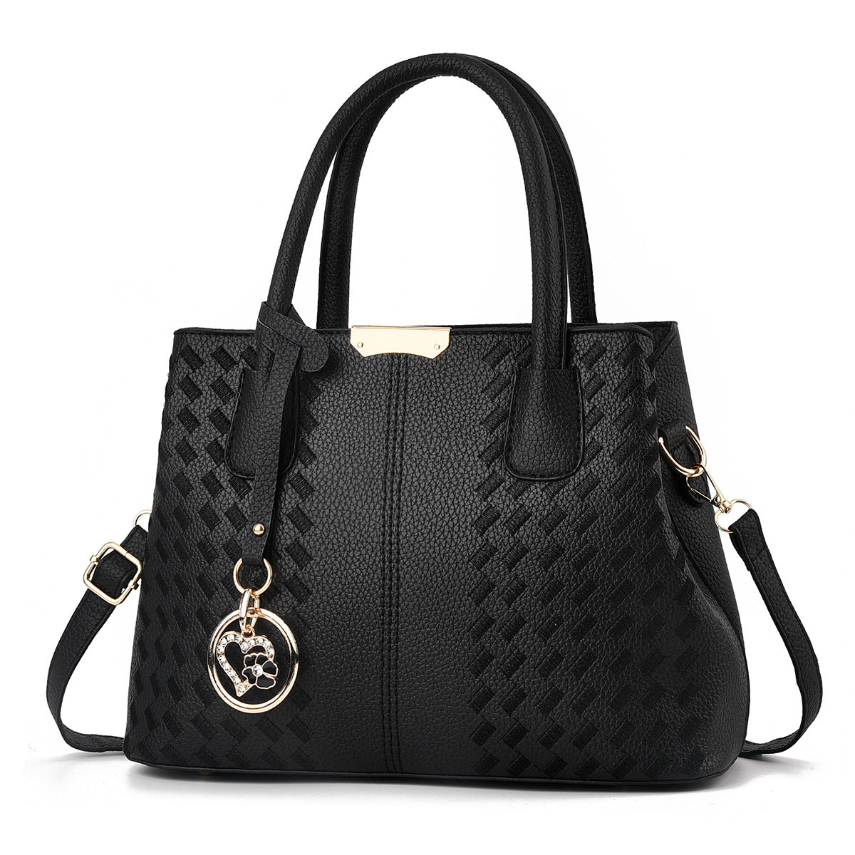 【british mary】2026 new trendy fashion soft leather embroidered middle-aged mom bag cross-border women's handbag