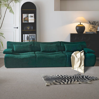 Italian bamboo compression sofa living room small apartment fabric italian straight row foreign trade cross-border roll bag sofa