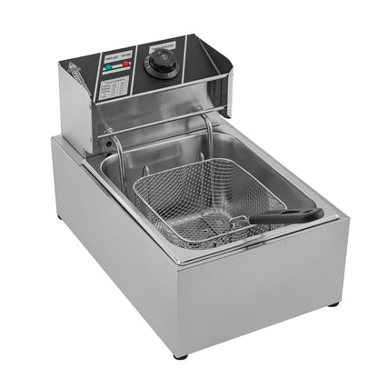European standard electric deep fryer - commercial grade, large capacity - ideal for french fries, chicken wings, drumsticks, and dough sticks - stainless steel, perfect for street vendors