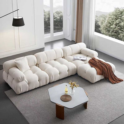 Cross-border export vacuum compressed sofa italian fabric lazy small apartment straight-row module chameleon sofa