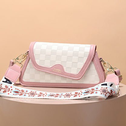 Women's bag 2024 summer new arrival: minimalist trendy fashion small square bag, shoulder bag, crossbody bag, color block cross-border handbag