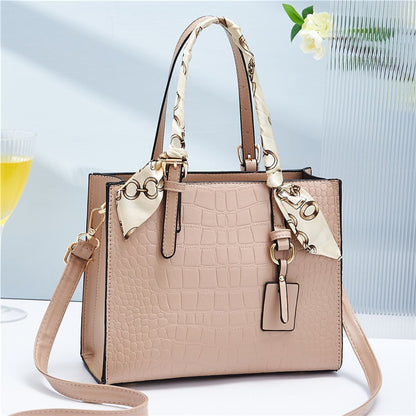 Women's handbag 2026 new trendy fashion commuter casual shoulder embossed crocodile pattern crossbody mom bag women's bag