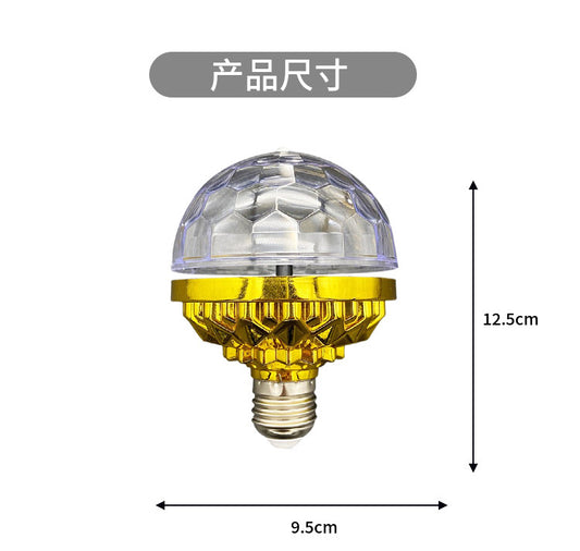 LED Laser Bar Stage Light KTV Golden Magic Ball Ambient Light Colorful Rotating Crystal Magic Ball Light Bulb