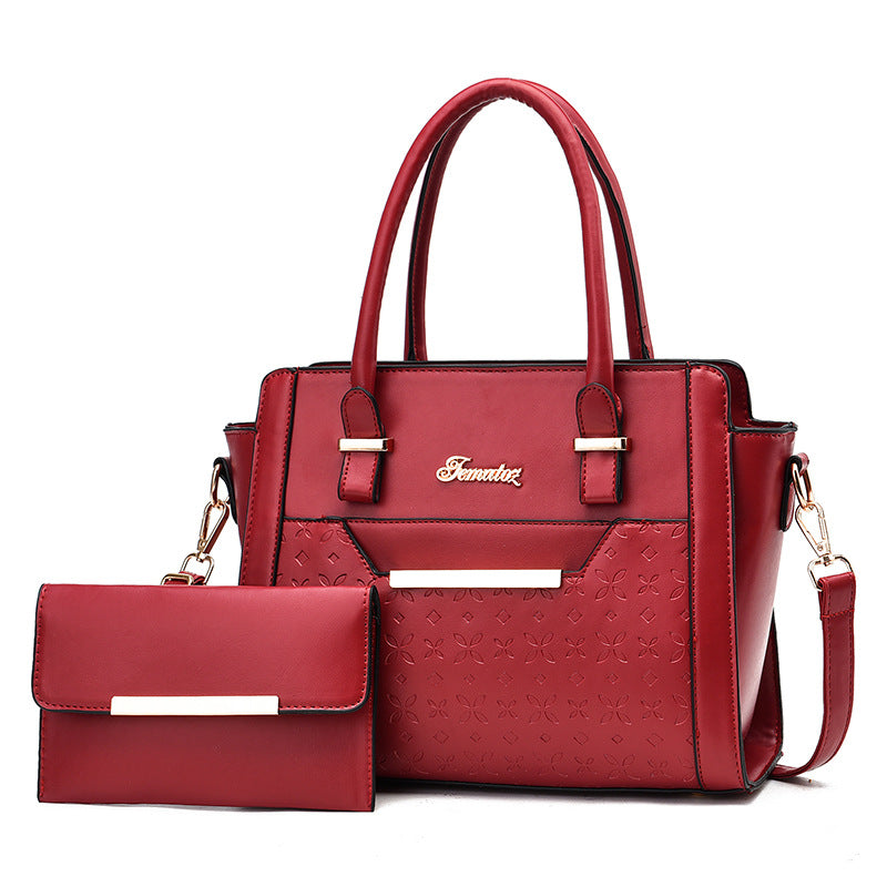2024 winter women's bag new korean style large capacity mommy tote bag european and american elegant shoulder crossbody mother-daughter bag set