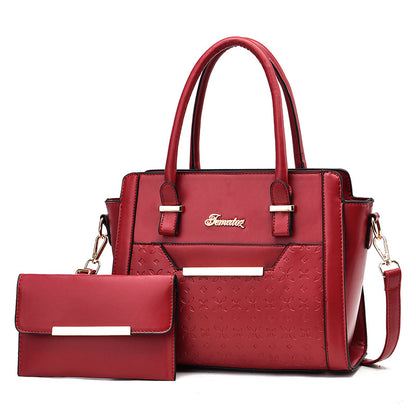 2024 winter women's bag new korean style large capacity mommy tote bag european and american elegant shoulder crossbody mother-daughter bag set