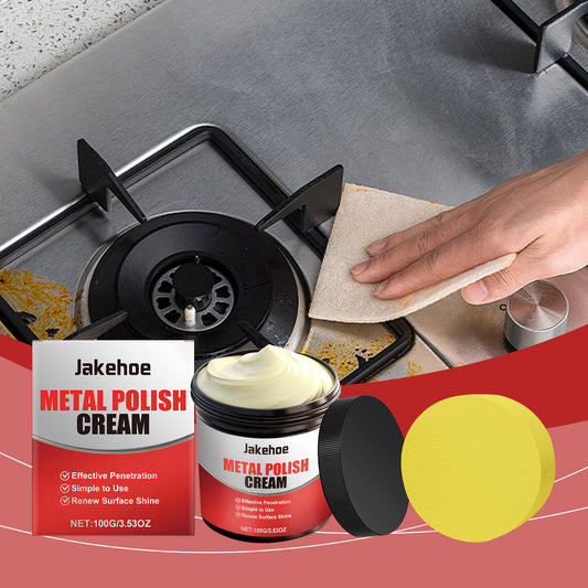 JAKEHOE metal polishing paste, cleaning kitchen stove metal kitchen utensils pot bottom rust black dirt decontamination polishing paste