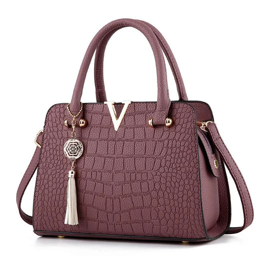Fashion classic women's bag crossbody bag wholesale fashioncasualsatchel bag large capacity crocodile pattern export bag large bag