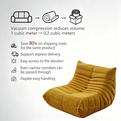 Caterpillar lazy compression sofa living room can sleep and lie down balcony bedroom single and double home casual italian normcore