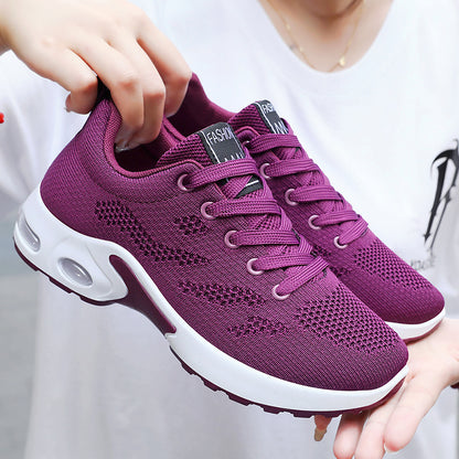 Women's shoes 2026 spring collection: plus size women's shoes for export, cross-border casual air cushion running shoes, breathable soft sole athletic shoes for women