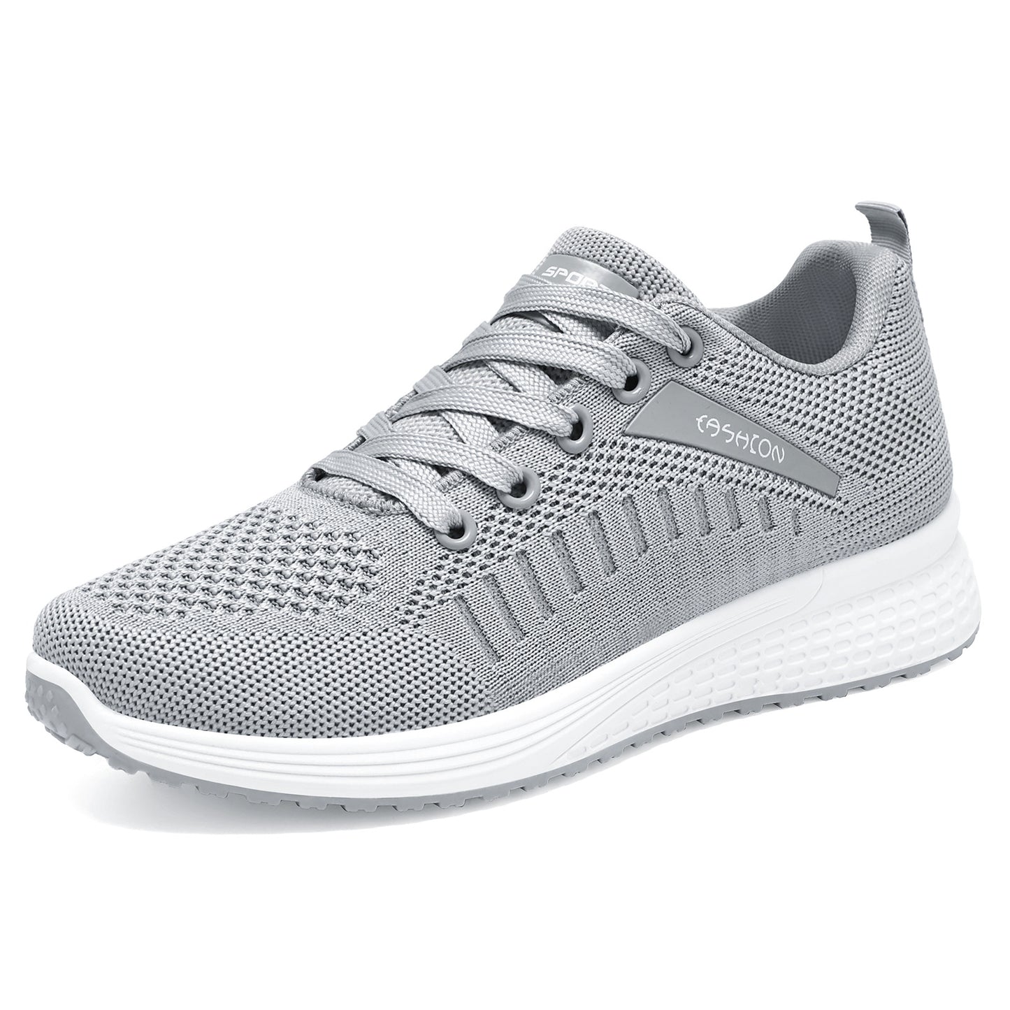 Women's spring sneakers: soft sole, flyknit running shoes, lace-up versatile flats, breathable mesh casual shoes, fashionable women's footwear