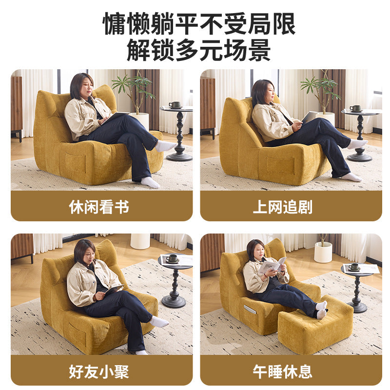 Bean bag chair - single seater, reclining, stress relief, small sofa for home, bedroom, balcony, rental, small apartment, single sofa