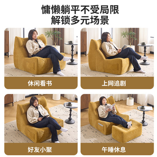 Bean bag chair - single seater, reclining, stress relief, small sofa for home, bedroom, balcony, rental, small apartment, single sofa