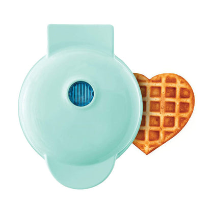 Portable mini heart waffle maker bread maker round sandwich maker light meal maker breakfast maker heart-shaped waffles