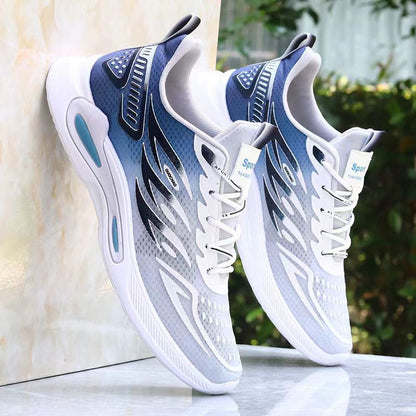 Ice silk mesh men's shoes 2025 new korean style trendy sneakers student soft sole running shoes breathable casual shoes