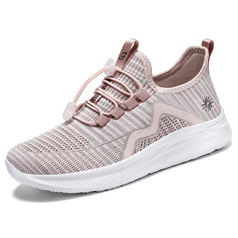 Women's spring soft sole sneakers - lightweight, comfortable, and casual shoes for middle-aged and elderly women - stylish and versatile single shoes