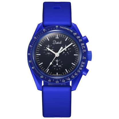 tiktok hot-selling couple's student super-lightweight silicone casual sports watch - planet & moon series