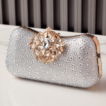 2026 new luxury rhinestone evening clutch - european & american style party dress handbag - elegant cheongsam women's banquet bag