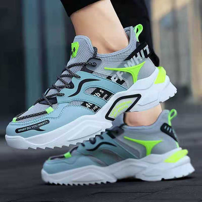Flyknit breathable shoes for men 2025k-stylethick sole dad shoes trendy sneakers cross-border exportplus size running shoes